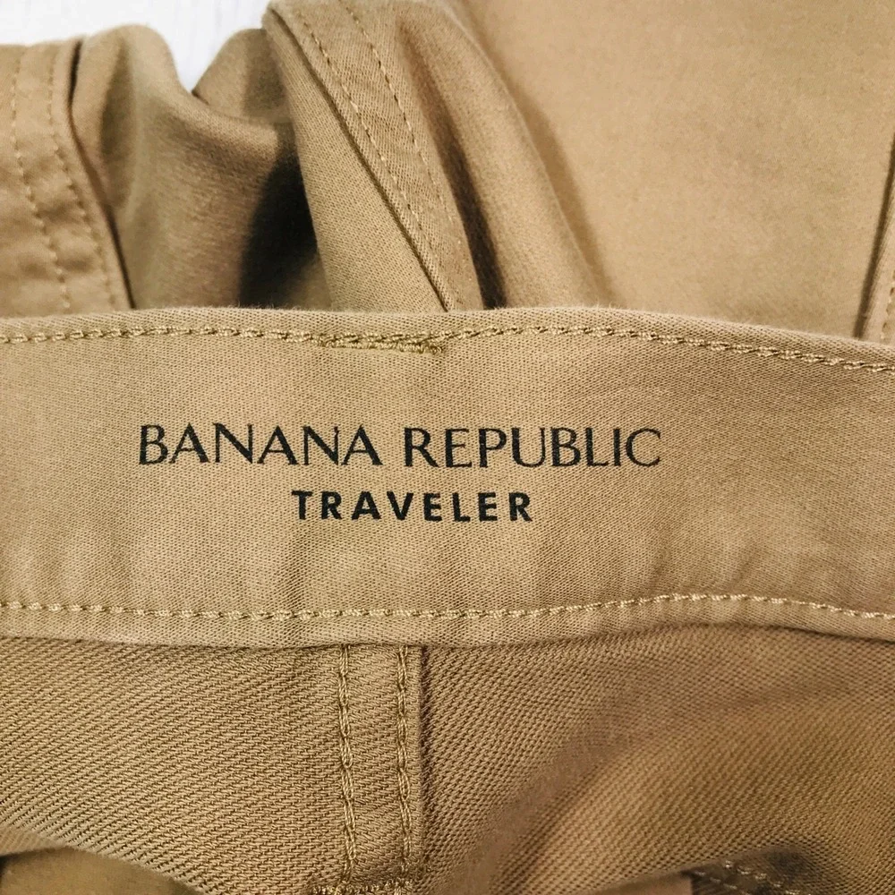 Banana Republic Slim Fit Traveler Jeans Mens 40x34 Brown Stretch 99% Cotton New